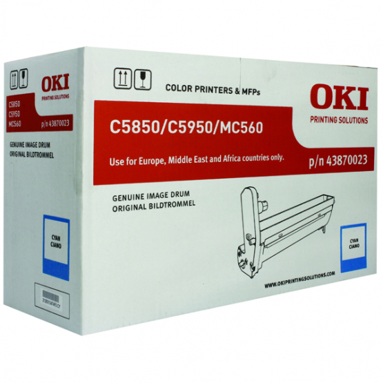 Oki C5850 Cyan Original Imaging Drum (43870023) 